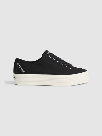Calvin Klein Cipők HU800039 | Calvin Klein Canvas Női Sportcipő Fekete